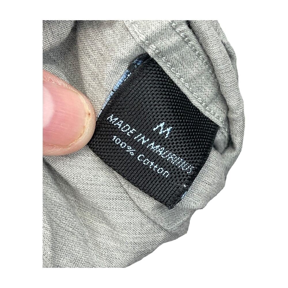 Marc Anthony Shirt Men's Medium Gray 100% Cotton Slim Fit Long Sleeve Button-Up - Picture 3 of 7